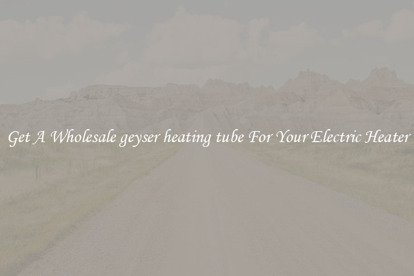 Get A Wholesale geyser heating tube For Your Electric Heater