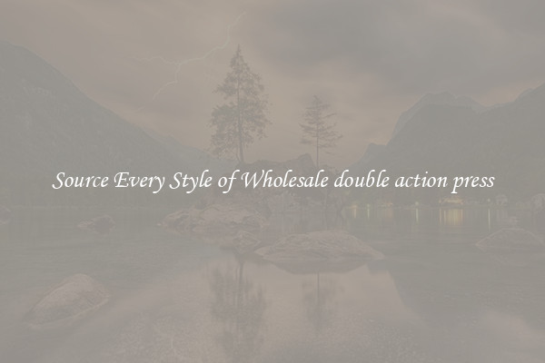 Source Every Style of Wholesale double action press