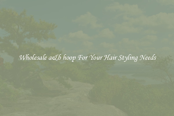 Wholesale a&b hoop For Your Hair Styling Needs