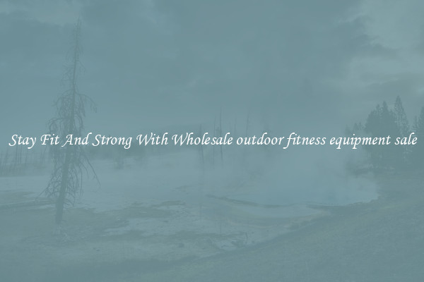 Stay Fit And Strong With Wholesale outdoor fitness equipment sale