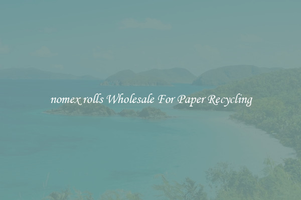 nomex rolls Wholesale For Paper Recycling