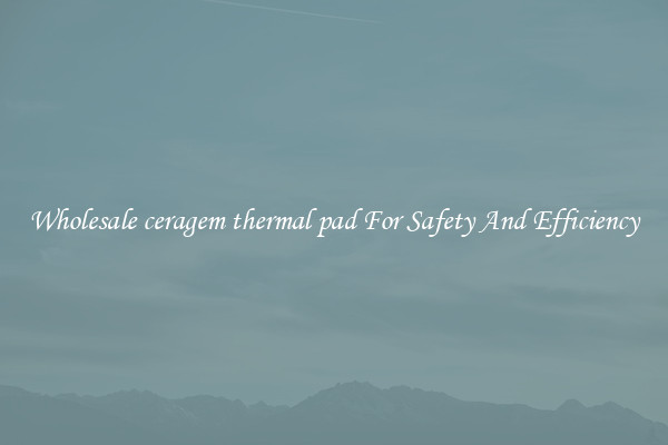 Wholesale ceragem thermal pad For Safety And Efficiency
