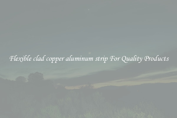 Flexible clad copper aluminum strip For Quality Products