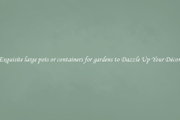 Exquisite large pots or containers for gardens to Dazzle Up Your Décor 